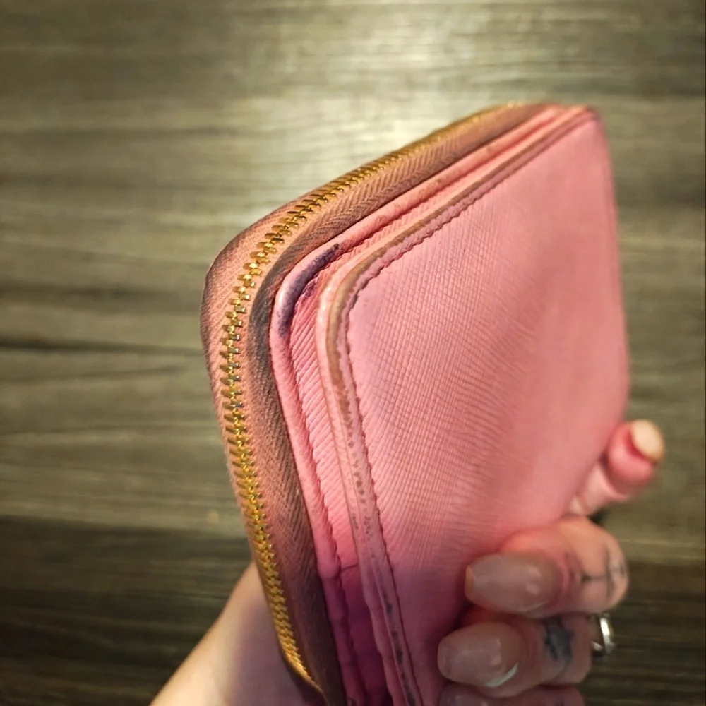 Prada Saffiano Lux Leather Compact Wallet
